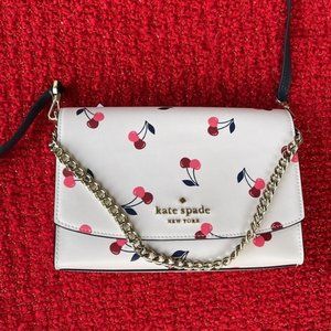 Kate Spade Carson Dancing Cherries Cherry Convertible Crossbody Cream Multi